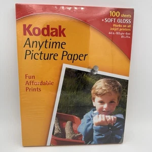 NEW Kodak Sealed 100 Sheets Picture Photo Printer Paper 8.5 X 11 Soft Gloss - Picture 1 of 3