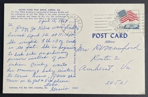Tallahassee, Florida Post Card - mailed Apr 16, 1968, to Amherst, VA - FL - Picture 1 of 2