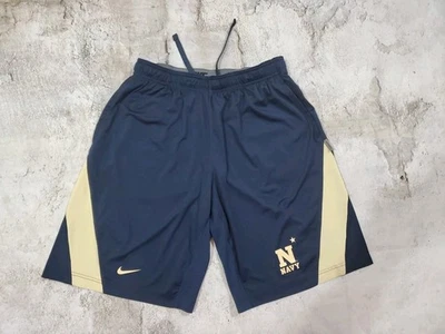 Mens Large Nike Dri Fit Navy Midshipmen Blue Athletic Shorts - Image 1 of 4