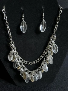 NECKLACE & MATCHING EARRING SET STATEMENT PIECES NWOT - Picture 1 of 3