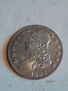 1833 Capped Bust Half Dollar, Nice Early Silver 50c Beatiful UNC Coin - Picture 1 of 4