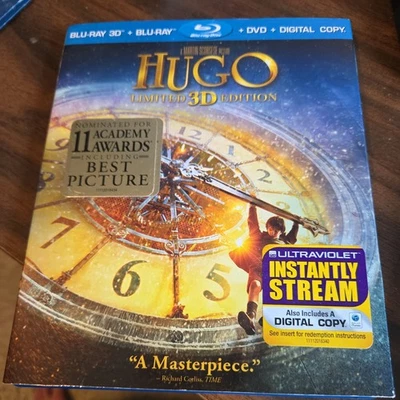 Hugo (Blu-ray/DVD, 2012, 3-Disc Set, Limited 3D Edition Includes Digital Copy... - Image 1 of 2