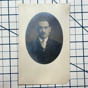 Postcard RPPC CYKO Vintage B&W Oval Portrait Prominent Man Early 1900s - Picture 1 of 3