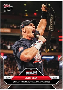 John Cena Final RAW Appearance 2025 WWE Topps NOW Card 126 Presale - Bild 1 von 2