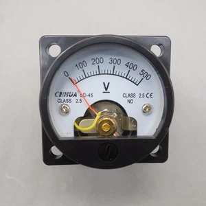 1PC DC 0-500V Analog Voltmeter Analogue Voltage panel meter SO45 direct Connect - Picture 1 of 7