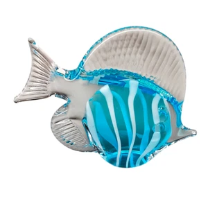 Fish Crystal Glass Statue Animal Figurines Desktop Ornaments Paper Weight Home D - Picture 1 of 3