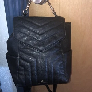 Nanette Lepore Womens Black Faux Vegan Leather Back pack Bag - Picture 1 of 10