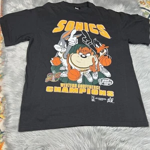 Vintage 1996 Seattle Sonics Warner Bros Looney Tunes Shirt Men Women KV2814 - Picture 1 of 2