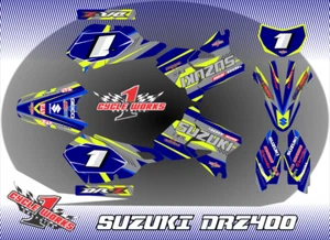 Suzuki DRZ400SM Drz400s drz400 Supermoto DRZ SEMI CUSTOM GRAPHICS KIT Zeta3 - Picture 1 of 1