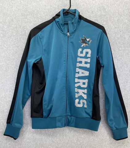 NHL San Jose Sharks Cari Banks Women's Full Zip Track Jacket Size Small Cover