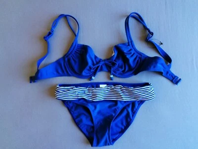 Hübscher Bikini 2 teilig blau königsblau Gr. 36 Bügeloberteil C Cup, Hösschen 36 - Bild 1 von 4