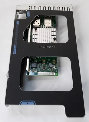 Cisco N2XX-AIPC101 V01 PCIe 10GBe SFP Dual Port Adapter w/ OEM Riser1 Card - Image 1 of 4