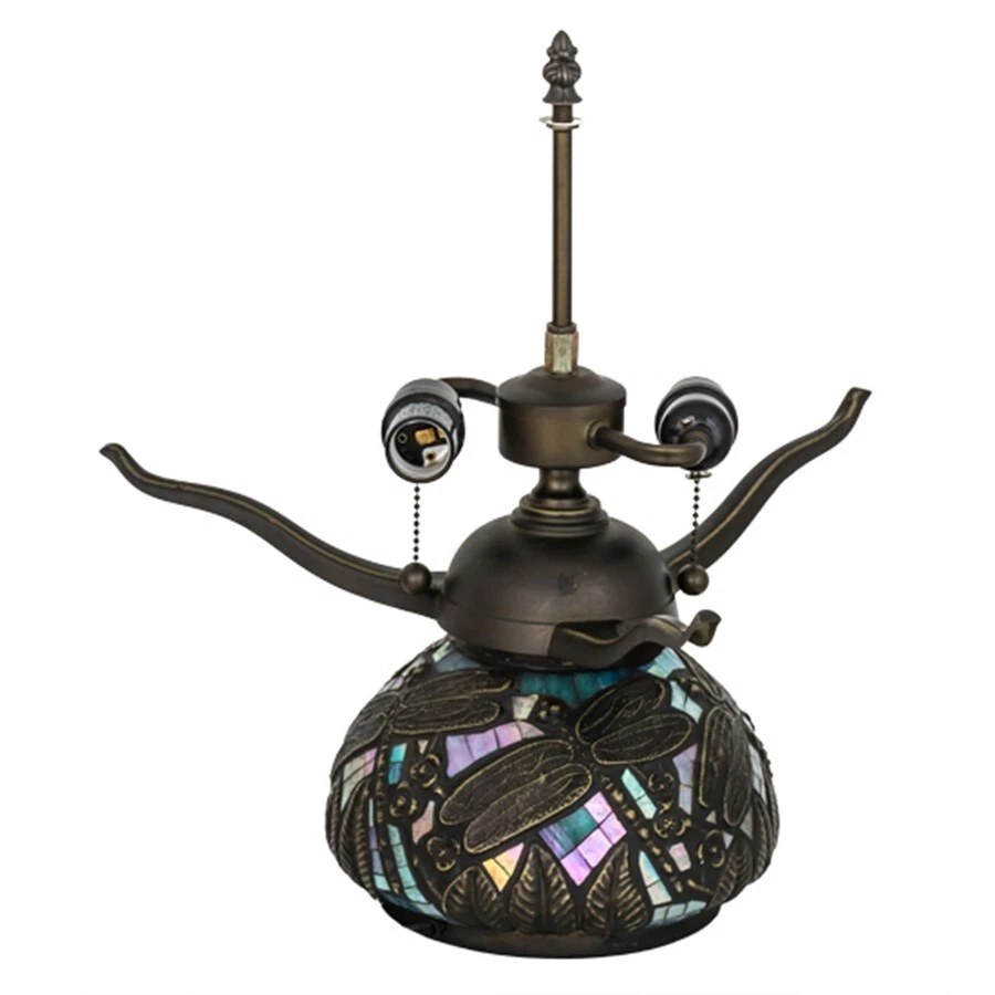 Meyda Lighting 16"H Mosaic Dragonfly 2 Light Table Lamp Base, Green - 118748 - Image 1 of 1