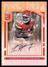 2018 Elite Passing the Torch Signatures #8 Kareem Hunt Auto /49