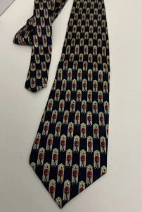 Elegance London Queen's Guard Beefeater 100% Silk Tie Black/Red Soldiers 58" - Picture 1 of 8