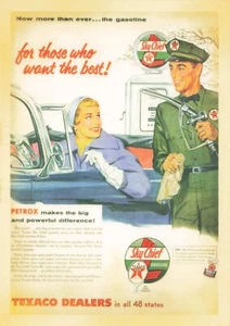 Postcard Advertising Texaco Dealers Sky Chief Gasoline 4x6 Modern Print - Picture 1 of 2