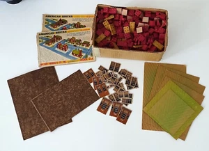 Vintage American Wood Bricks W/ Windows, Roof, & Directions 6.5lbs of Bricks - Picture 1 of 11