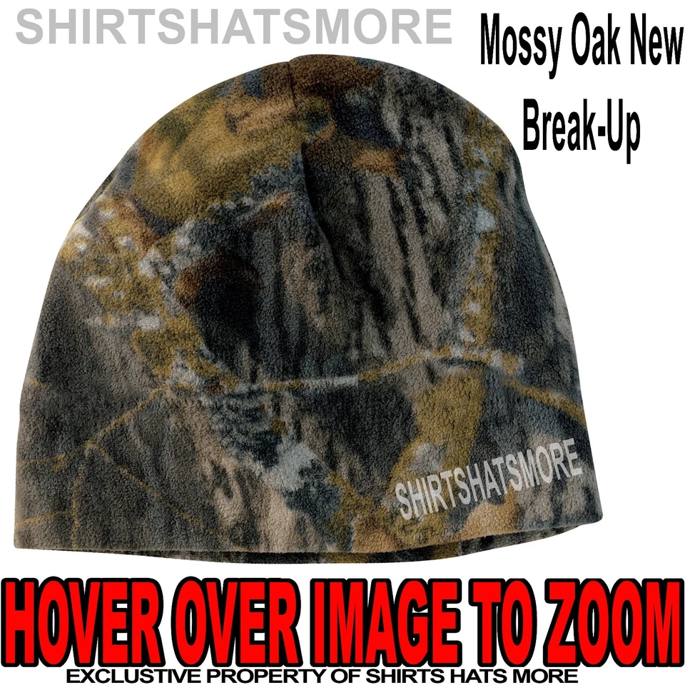 POLAR FLEECE Camo BEANIE Mossy Oak New Break-Up Hunting Skull Cap Hat Unisex NEW - Image 1 of 1