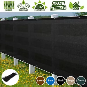 4' 5' 6' 8'x50' Outdoor Fence Windscreen Privacy Screen Shade Cover Garden Tarp - Picture 1 of 28