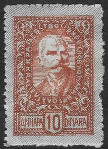 Yugoslavia 1920 King Peter I 10 Din Mint Stamp (IBX) - Picture 1 of 1