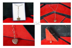 Collana donna in argento 925 con pendente a cuore traforato  - Foto 1 di 1