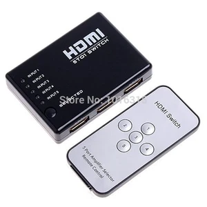 HDMI Switch 5 in 1 Out with Remote Control and Infrared Eye 3D HDTV PS3 XBOX - Imagen 1 de 1