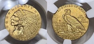 1925 D Indian Quarter Eagle Gold $2.5 NGC MS 64 - Picture 1 of 9
