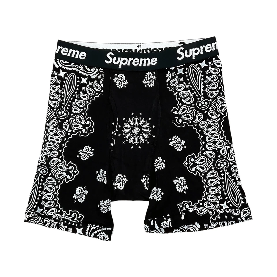 Supreme x Hanes Bandana Boxer Briefs Black - Image 1 of 1