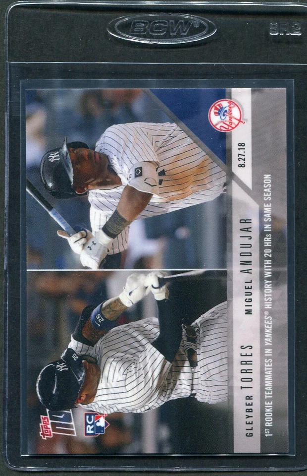 2018 Topps Now Gleyber Torres - Miguel Andujar RC #648 Yankees - Image 1 of 1