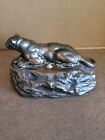 Bronze Color Metal Lioness Sculpture in the Manner Of Barye **READ**