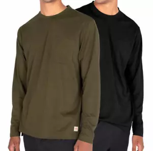 NEU Wrangler 2er-Pack Herren Langarm Mittelgewicht T-Shirts Größe Large - Bild 1 von 1
