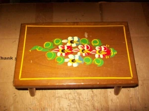 Vintage 1971 J. S. Ebersol Wooden Foot Stool Intercouse PA - Picture 1 of 3