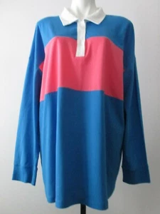 Arizona Jean Co Regular Size XXL blue 100% cotton long sleeve casual polo - Picture 1 of 7
