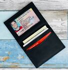 New Slim Thin Mens Bifold Genuine Leather Credit Card Holder wallet Black 42BK