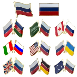 Russland russische Flagge Pin Abzeichen | Freundschaft nationale Metall Emaille - Bild 1 von 12