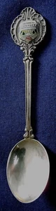 Vintage 800 SILVER Herren Chiemsee Enamel MANUFACTURED Demitasse Souvenir Spoon - Picture 1 of 4