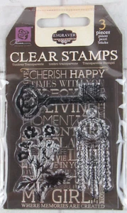 Prima Clear Acryl Stempel, Graveur, 3 Stück, 563059 - Bild 1 von 2