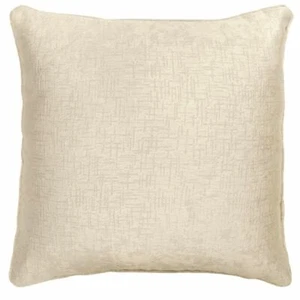 SET OF 2 NATURAL CREAM  SOFT WOVEN TEXTURED VELVET FEEL 18" CUSHION COVERS £9.95 - Picture 1 of 1