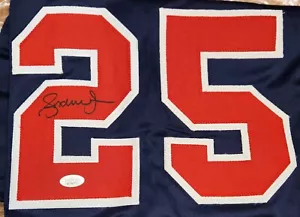 ANDRUW JONES AUTOGRAPH SIGNED NAVY BRAVES BASEBALL CUSTOM JERSEY JSA CERTIFIED - Picture 1 of 4