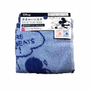 Daiso Disney Washcloth Comic Mickey Mouse Towels New Blue 9.8" Square (25 cm sq) - Picture 1 of 14