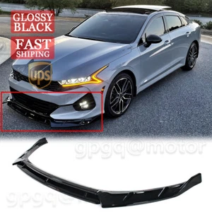 For Kia K5 GT GT-line 2020-2024 Glossy Black V3 Style Front Bumper Lip Splitter - Picture 1 of 6