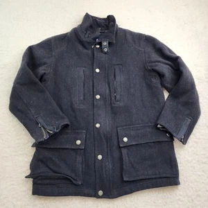 GAP Wolljacke Junior 2XL schwarz Utility Peacoat Taschen Reißverschluss Druckknöpfe adrett gefüttert - Bild 1 von 8