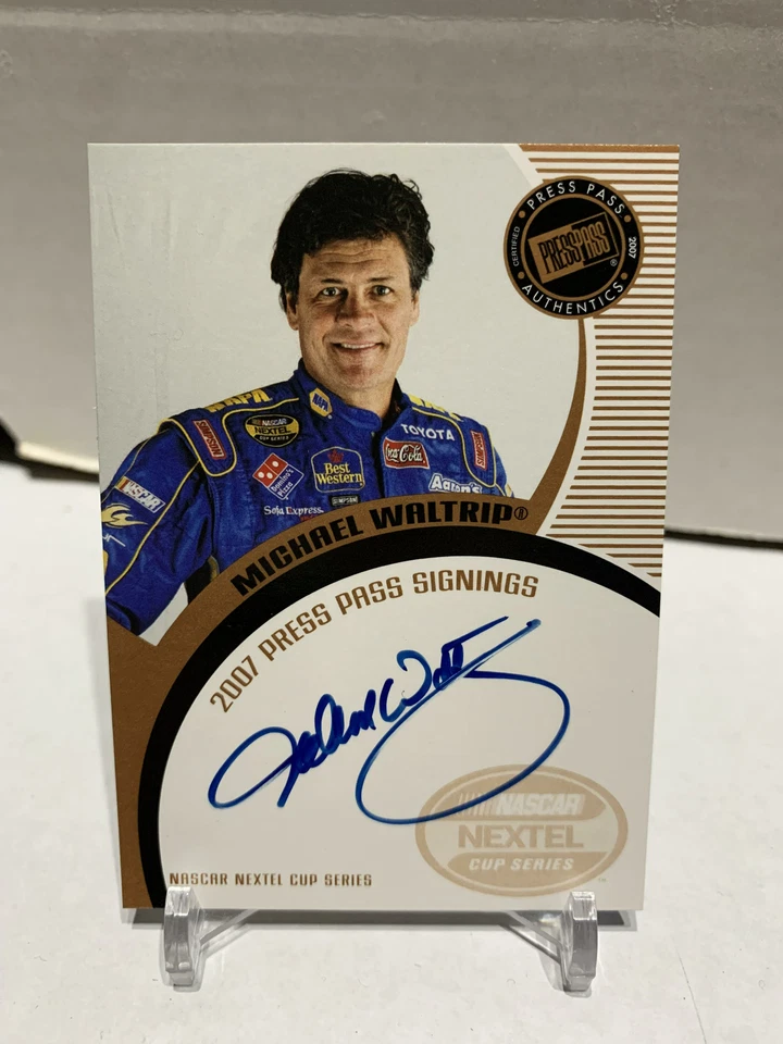 2007 Press Pass Signings Michael Waltrip on card Autograph Nascar Auto - Image 1 of 2