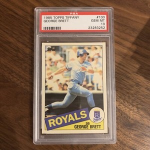 George Brett 1985 Topps Tiffany PSA 10 GEM MINT Graded