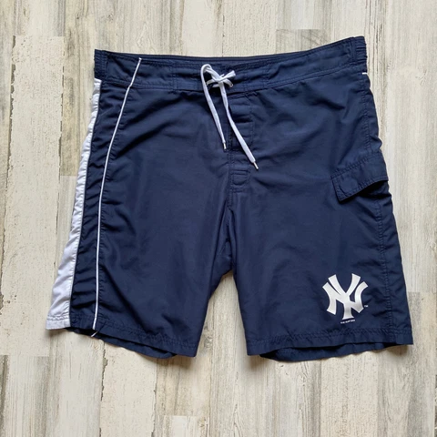 MLB NY Yankees Mens Size XL Logo Navy Swim Trunks New York Bronx Bombers Cover