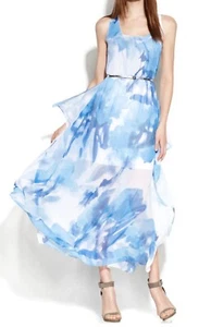 Calvin Klein Blue Chiffon Long Maxi Dress NWT Women’s Plus Size 20W $138 - Picture 1 of 8