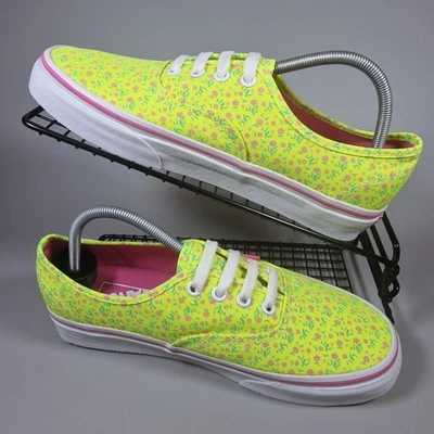 Vans Trainers Womens Size 5 Ditsy Floral Yellow Pink Flower Authentic Skate Shoe - Image 1 of 4