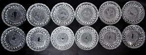 LOT 12 WATERFORD CRYSTAL 12 DAYS OF CHRISTMAS PLATES Complete Set! 8" Vintage - Picture 1 of 9
