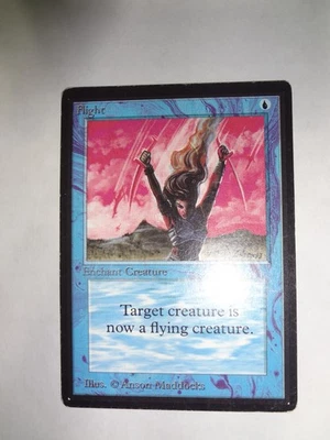 MTG MAGIC THE GATHERING CARD ORIGINAL BETA BLUE FLIGHT ENCHANTMENT x1 - Image 1 of 4