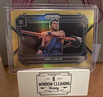 2023 Prizm WWE King Jerry Lawler Gold Prizm SSP /10 - Image 1 of 2